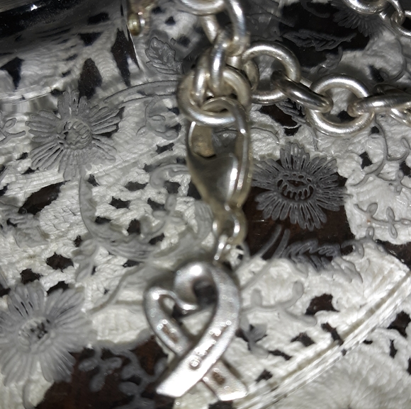 Vintage Tiffany & Co. STERLING Bracelet w 2 Charms - Picture 7 of 15